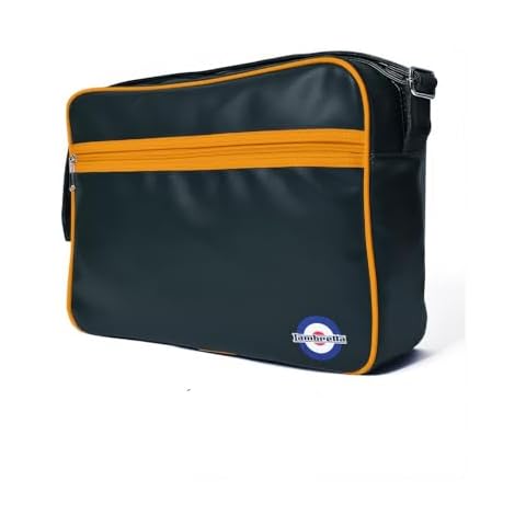 Lambretta Retro Flight Bag in Black/Mustard Cover