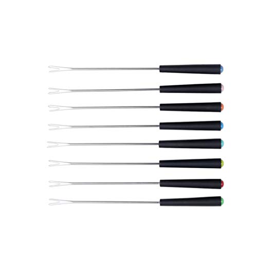 DOITOOL 8PCS barbecue skewers salad forks chocolate fondue forks cheese fondue appetizer forks meat forks tasting forks fondue sticks raclette mini hot dogs dessert fork travel fruit Ruth