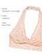 b.tempt'd by Wacoal Women's Inspired Eyelet Unlined Halter Bralette, 910319, Slate Rose, Large