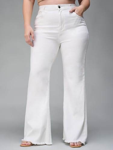 Image of Miss Chase A+ Women's Bootcut High Rise Regular Length Stretchable Denim Jeans