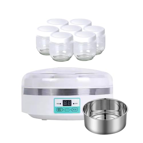 CLUB BOLLYWOOD® Yogurt Maker with 7 Glass Cups Automatic Yogurt Makers for Cafe Kitchen Home 7 Glass 1.7L Liner | Kitchen, Dining & Bar | Small Kitchen Appliances |Home & Garden |Optional: