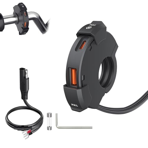Motorrad USB Steckdose, USB Steckdose Motorrad USB Motorrad Steckdose USB Wasserdicht 48 W Qc3.0 USB-A und PD Typ-C Sind für 12 V/24 V Wohnmobile, KFZ Motorrad Yacht Und Autos Geeignet Motorrad USB Steckdose, USB Steckdose Motorrad USB Motorrad Steckdose USB Wasserdicht 48 W Qc3.0 USB-A und PD Typ-C Sind für 12 V/24 V Wohnmobile, KFZ Motorrad Yacht Und Autos Geeignet
