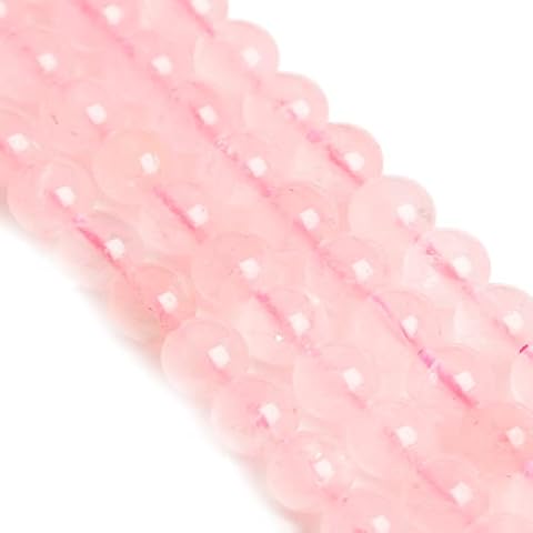 VNVETYTO 1 Strand of Natural 8mm Rose Quartz Stone Beads Polished Round Smooth Gemstone Beads for Jewelry Making 15 Inch Cover