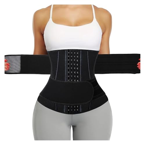 Cinturón Fitness Mujer Faja Lumbar Cinturones Corsé Entrenador De Cintura Cinturón De Sudor Shapewear Corrección Postural(M)