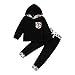 BIBOKAOKE Kinder Kleidung Set Unisex Langarm Hoodie + Hosen Zweiteilig Serpentin Druck 2 Stück Outfits Oberteile Top HoseFreizeitanzug Trainingsanzug Sportanzug Alter 1-5 Jahre