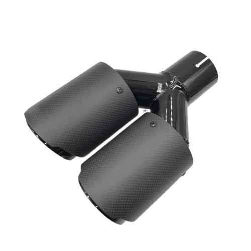 Embout d'échappement double en carbone mat 63mm-89mm pour look sportif