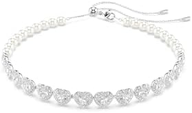 Swarovski Ariana Grande Collection, Clear Crystal & Pearls, Rhodium Finish, Necklaces, Earrings and Bracelets