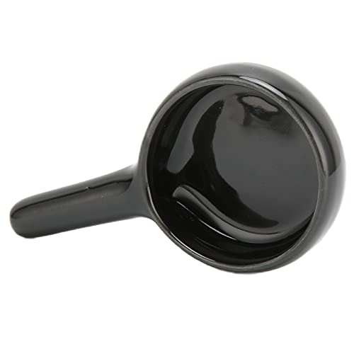 Spoon Shape Ceramic Tealight Candle Holder for Incense, Suitable for Aroma Lamps and Wax Warmers (Black)