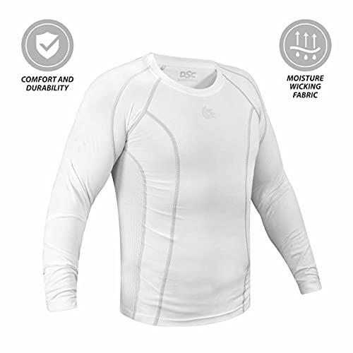 Image of DSC Mens Full Sleeve Compression T-Shirt - Breathable Base Layer for Cricket, Gym - Skin-Fit Performance Activewear for Training, and Fitness Activities