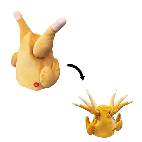 Wviskal Turkey Hat for Adults Singing Dancing Drum Hat Roasted Turkey and Thanksgiving Christmas Electric Caps Brown