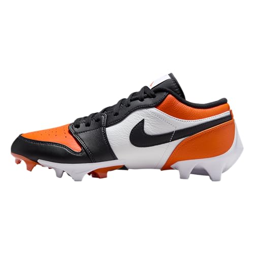 Jordan 1 Low TD Men's Football Cleat (Starfish/White/Black) Size 12