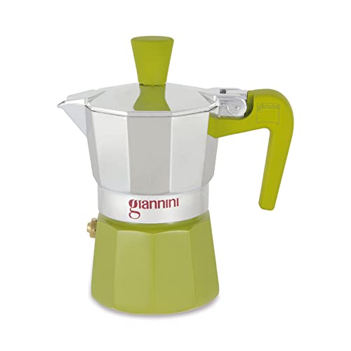 Made in Italy Giannini VE6482 Nina 3 tazze da caffè, non tossico, verde