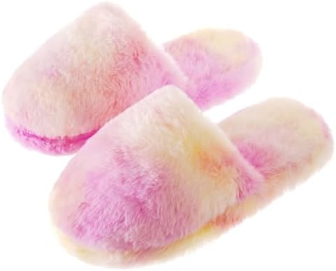TYONMUJO Kids Slippers for Girls Fuzzy Slippers Boys Indoor Shoes Cute Soft Plush