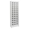 Prepac white tall storage cabinet shoe cabinet entryway furniture with 36 shoe cubbies 13d x 235 w x 725 h  urban country home decor