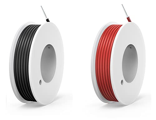 NorthPada 16 AWG 1.0 mm² Kit de cables eléctricos electrónicos PVC sólido Cobre estañado Cable de un solo hilo 2 colores 12V Carrete de bajo voltaje 2 x 3 metros Cover