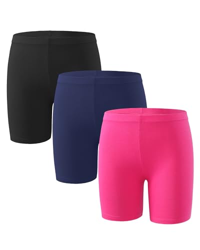 KEREDA Pantalones Cortos para niña y niños, 3 Pares