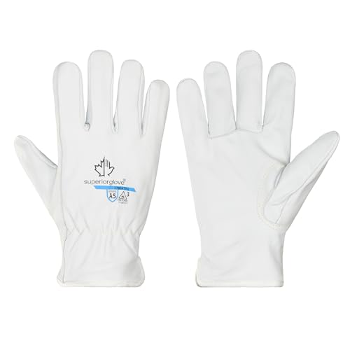 Superior Glove Endura Goatskin Leather Work Gloves Arc Flash Cut Resistant Safety Hand Protection