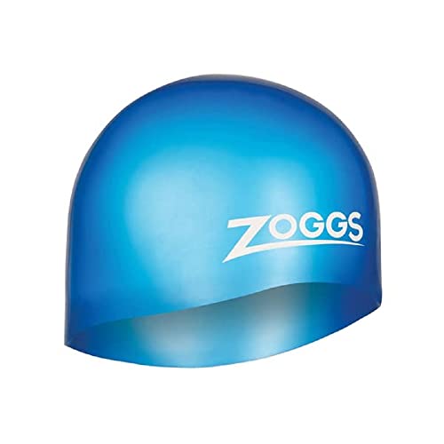 Easy-fit silicone swim cap, Comfortable Fit, Hydrodynamic Design, Latex Free, Blue