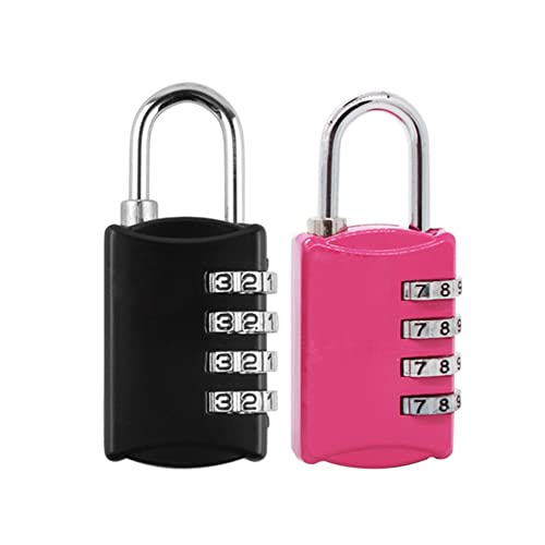 Image of cdar Combination Lock, 4 Digit Combination Padlock for School Gym Sports Locker, Fence, Toolbox, Case, Hasp Cabinet Storage Rose Gold