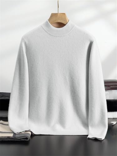 Men's 100 Percent Cashmere Sweater Thick Mock Neck Pullover Cashmere Smart Casual Soft Warm Clothing3