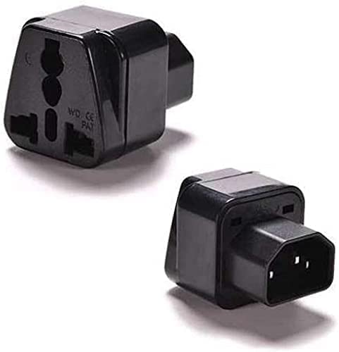 DKURVE® UPS C14 to Universal Female Socket Power Adapter AC Plug (3-PACK)