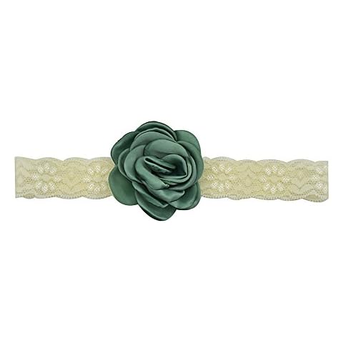 PrettyBoutique Baby Girls Satin Flower Hairband Cover