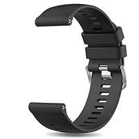 Vancle Uhrenarmbänder Silikon, Uhrenarmband 18mm 20mm 22mm, Armband mit Klassischer Schnallenverstellung, Wasserdichtes Sport Ersatzarmband für Damen Herren, (18mm Schwarz)