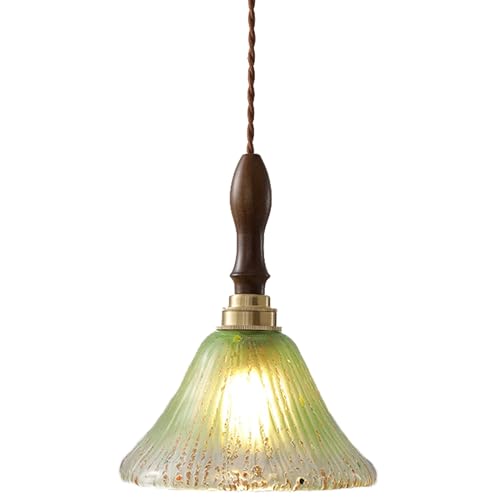 Pendante lumière style japonais en noyer pour ambiance cocon de chambre