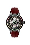 Nubeo Orologio da uomo 50mm Orbiter Automatic Limited Edition con cinturino in silicone NB-6117, Rosso Razzo