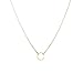 Fremttly 14k Gold Fill Dainty Choker Circle Necklace • Open Circle Chain Choker Necklace-CK1-RD-L