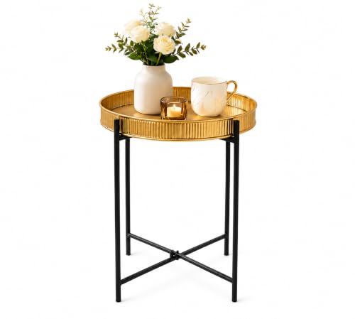 Image of Iron Coffee Tables Modern Design Table for Living Room Side Table Tea Tray Coffee Table Home Decor (Gold)