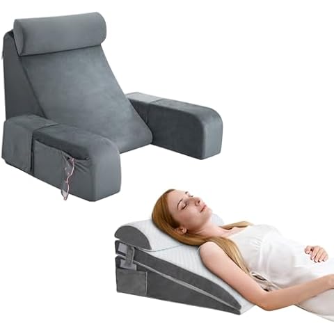 ENITYA Reading Pillow for Sitting in Bed Adult and Wedge Pillow Cover