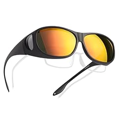 Matte Black Frame/Red Yellow Mirroed Lens