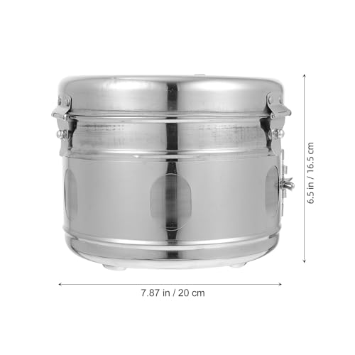 Tarro de acero inoxidable con sellado hermético para organizar algodón y clínicas 2