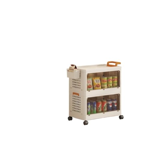 Angoda 収納ボックス 折りたたみ 大容量 5面開き キャスター付き 衣類 小物 おもちゃ 本 リビング 寝室 台所 積み重ね 前開き 簡単組立 1段 2段 3段 (2層)