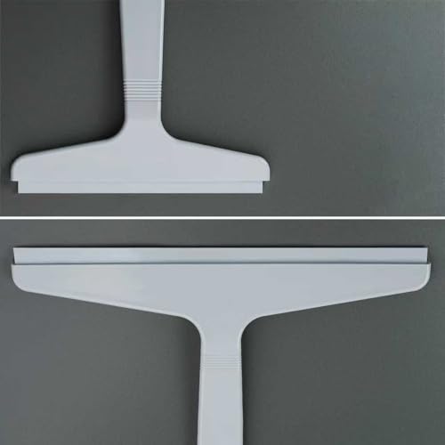 Image of New Talent 2 PCS Shower Squeegee White, for Shower Glass, Shower Doors, Bathroom, Window and Car Glass(1 Large and 1 Small)