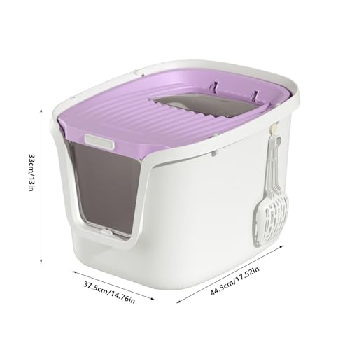 Arenero para gato cubierto mediano con pala y tapa miniatura 2
