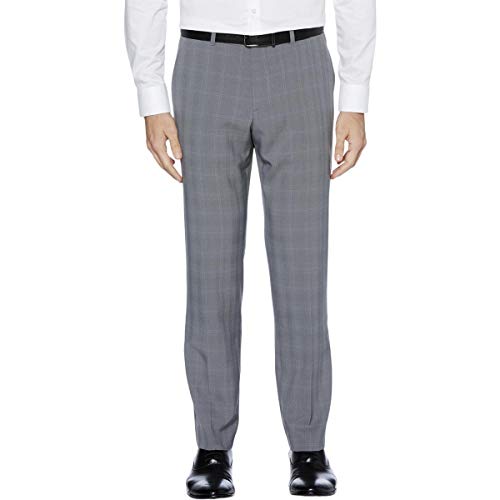 Perry Ellis Portfolio Mens Modern Fit Office Dress Pants Gray 34/29