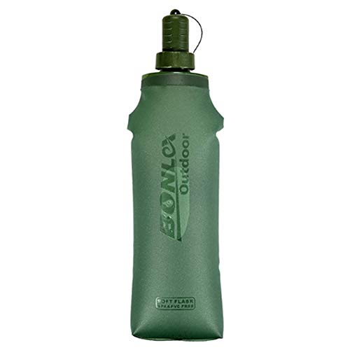 Cangad 折りたたみ 水筒 TPU ボトル ウォーターボトル スポーツボトル ハイキングハイドレーション 給水袋 ウオーターキャリー 水分補給 キャンプ サ イクリング ハイキング 狩猟 登山 掃除便利 500ML