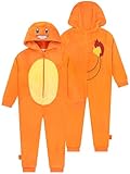 Pokémon Pijama Niño, Mono De Charmander, Pijama De Charmander Niño, Mono De Invierno De Polar para Niños, 6-7 Años