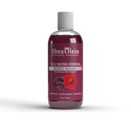 Shea Olein Naturally Essential SEA MOSS HERBAL Body Wash With Hibiscus Oil & Vitamin C 12 oz image 2