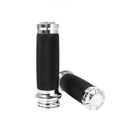 Poignées caoutchouc moto 1,25 pouce pour Sportster 883 Touring Dyna guidon universel