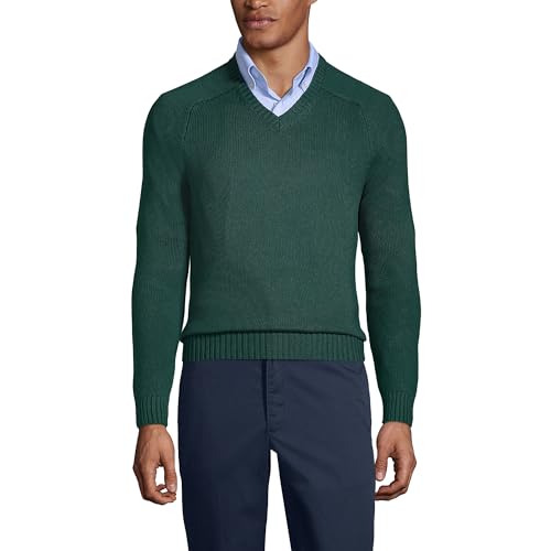 Lands' End School Uniform Young Men's Cotton Modal V-Neck Sweater