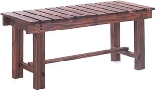 Banco de Patio para Interior y Exterior, Largo Banco de Madera para Picnic, Asiento Resistente para Parque, jardín, Patio y salón (Color: marrón, tamaño: 120 x 35 x 40 cm)