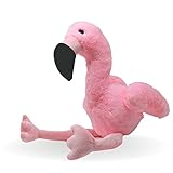 Flourish Pets 3 in 1 Multi-Layer Chew Toy for Active Dogs | Non-Toxic BPA Free Double Stitched Soft Fabric Exterior Dog Toys | Long-Lasting Dog Plush Toys –Small Flamingo 13.5