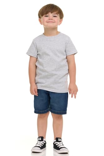 Cudlie 5-Pack Toddler Boys’ T-Shirts – Soft Cotton Tees for 12M to 4T – Solid Colors, Everyday Value, Soft and Comfy3