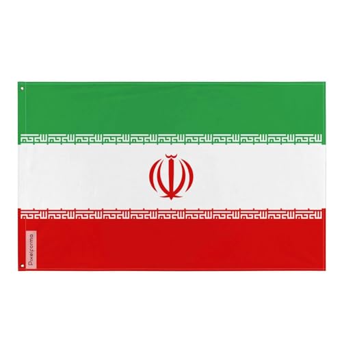 Drapeau de l'Iran anti-déchirure en polyester avec 10 œillets Pixelforma