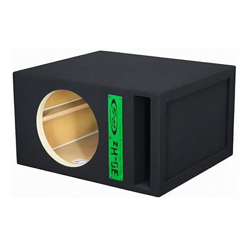 Image of 30HZ Reinforced Competition Single Ported Sub Box Sub Woofer Enclosure Speaker Box Car Audio Subwoofer Ground Shaker Box Ground-Shaker (Green Plaque, 12 inch)