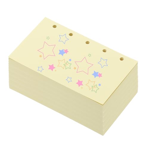 Feuilles de papier mobiles colorées PATIKIL A8 à 5 trous pour mini classeur et notes