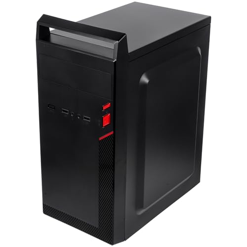 Case SHERCHPRY Mini para escritorio, chasis de metal compacto para PC, color negro, compatible con placas ATX y Mini miniatura 1